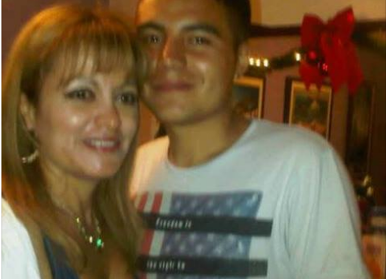 David Romo y su madre
