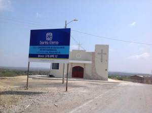 La iglesia de la Comuna Barbascal construida por el municipio, en donde la escasez de agua es una situación frecuente. 