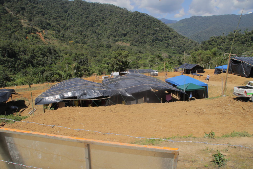 Campamento minero en la comunidad de Nankints. Foto de Braulio Gutiérrez.